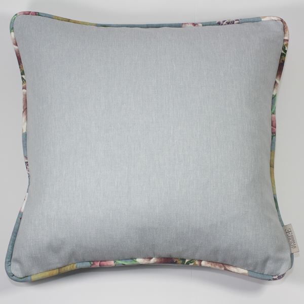 Eden Plain Chinoiserie Cushion - Soft Blue